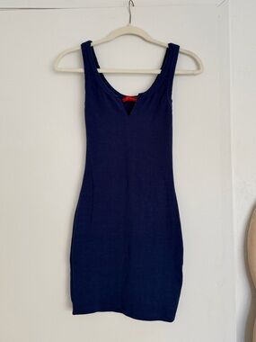 Signature8 Navy Ribbed Tank Dress